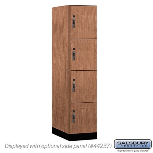 Premier Wood Locker — 4 Tier, 1 Wide