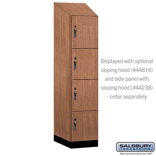 Premier Wood Locker — 4 Tier, 1 Wide
