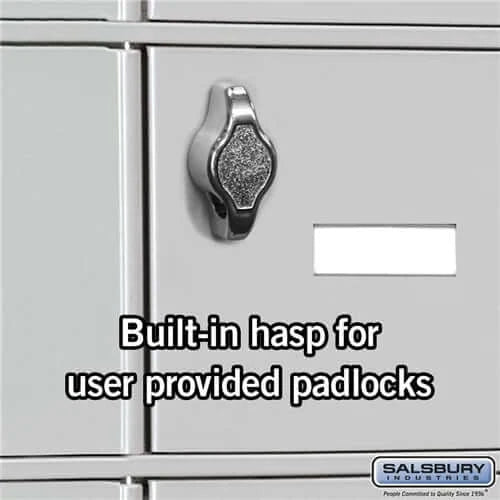 Built-in Hasp for User Provided Padlock [Cell Phone Locker Door]