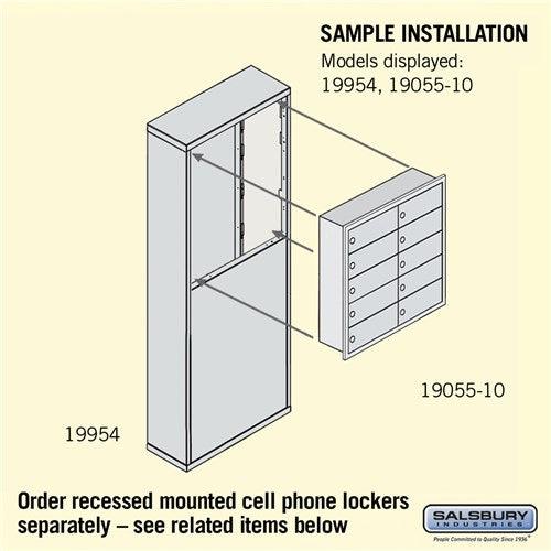Free-Standing Enclosure — Recessed Mounted Cell Phone Lockers - Your Locker Store