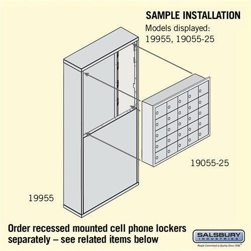 Free-Standing Enclosure — Recessed Mounted Cell Phone Lockers - Your Locker Store