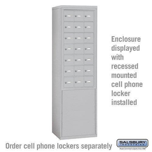 Free-Standing Enclosure — Recessed Mounted Cell Phone Lockers - Your Locker Store