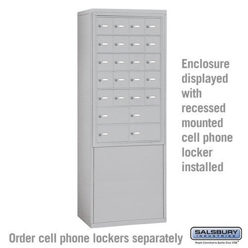 Free-Standing Enclosure — Recessed Mounted Cell Phone Lockers - Your Locker Store