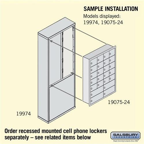Free-Standing Enclosure — Recessed Mounted Cell Phone Lockers - Your Locker Store