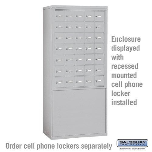 Free-Standing Enclosure — Recessed Mounted Cell Phone Lockers - Your Locker Store