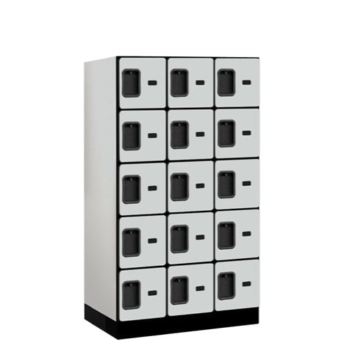Designer Wood Locker — 5 Tier, 3 Wide