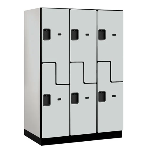 Designer Wood Locker — 2 Tier, 3 Wide — 'S' Style