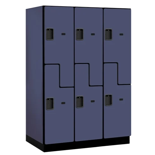 Designer Wood Locker — 2 Tier, 3 Wide — 'S' Style