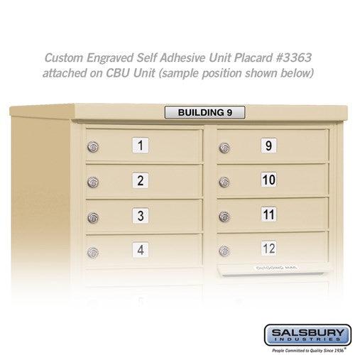 Custom Engraved Self Adhesive Unit Placard — Cluster Box Unit and Regency CBU - Your Locker Store