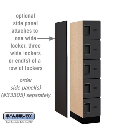 Designer Wood Locker — 5 Tier, 1 Wide