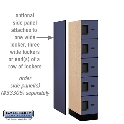 Designer Wood Locker — 5 Tier, 1 Wide