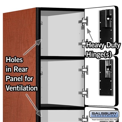 Designer Wood Locker — 5 Tier, 1 Wide