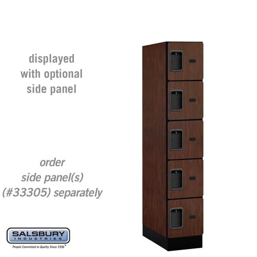 Designer Wood Locker — 5 Tier, 1 Wide