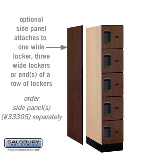 Designer Wood Locker — 5 Tier, 1 Wide