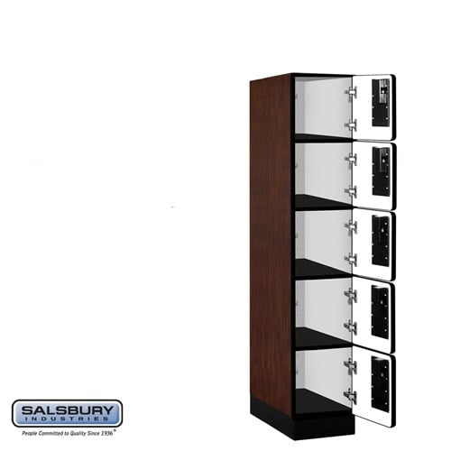 Designer Wood Locker — 5 Tier, 1 Wide