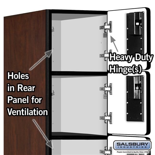Designer Wood Locker — 5 Tier, 1 Wide