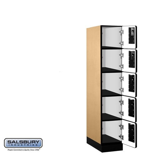 Designer Wood Locker — 5 Tier, 1 Wide