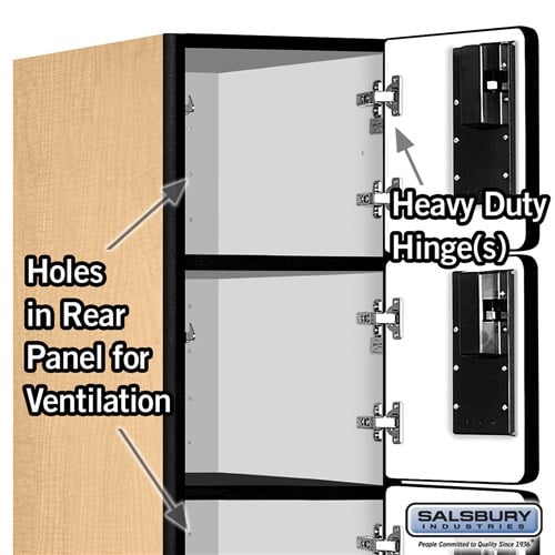 Designer Wood Locker — 5 Tier, 1 Wide