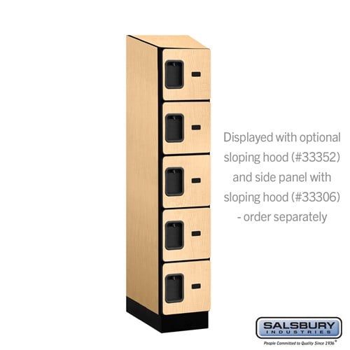 Designer Wood Locker — 5 Tier, 1 Wide