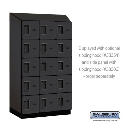 Designer Wood Locker — 5 Tier, 3 Wide