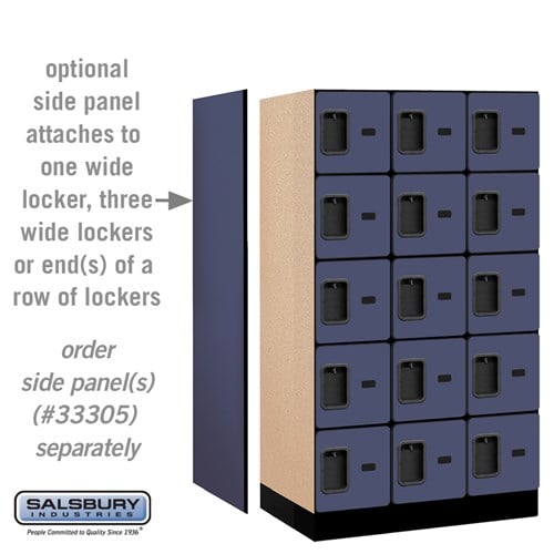 Designer Wood Locker — 5 Tier, 3 Wide