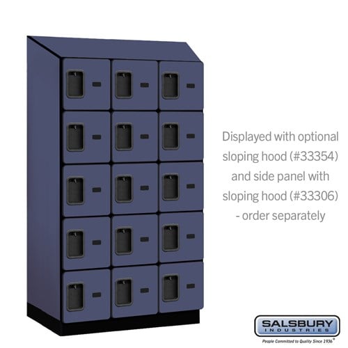 Designer Wood Locker — 5 Tier, 3 Wide