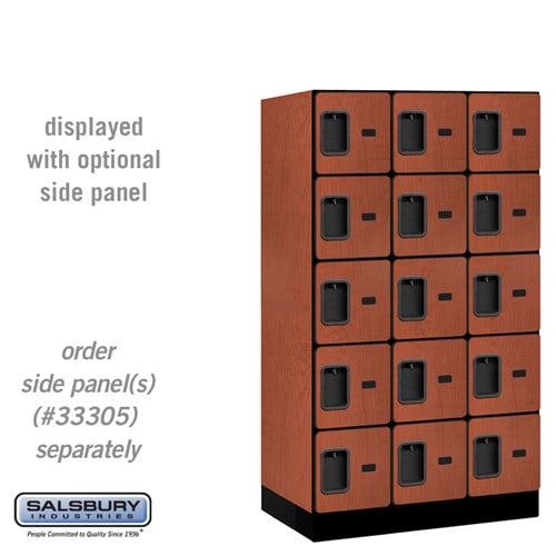 Designer Wood Locker — 5 Tier, 3 Wide