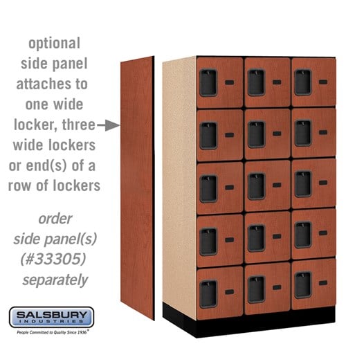 Designer Wood Locker — 5 Tier, 3 Wide