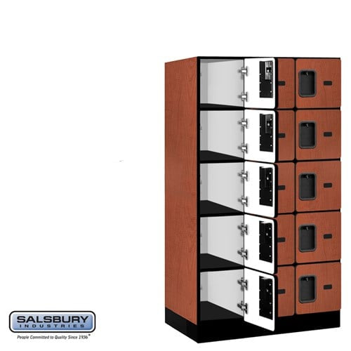 Designer Wood Locker — 5 Tier, 3 Wide