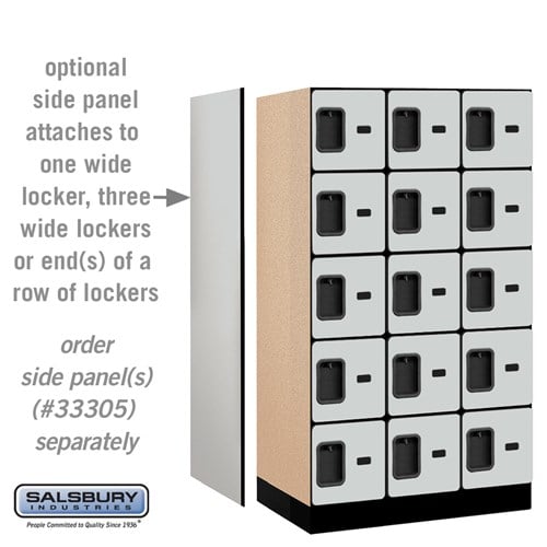 Designer Wood Locker — 5 Tier, 3 Wide