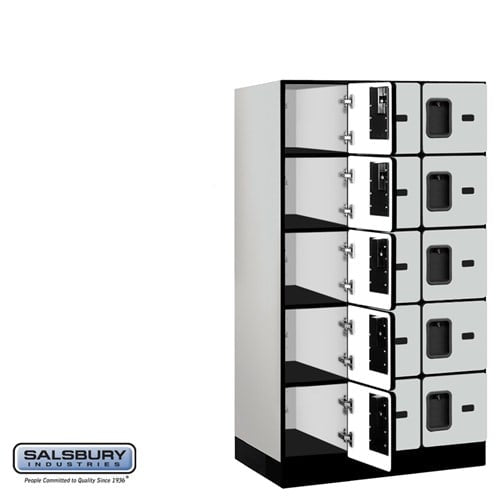 Designer Wood Locker — 5 Tier, 3 Wide