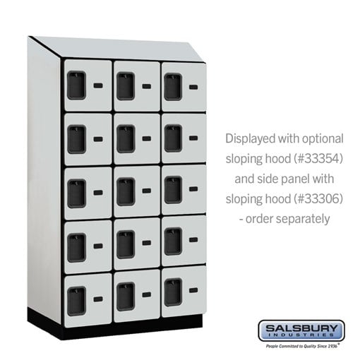 Designer Wood Locker — 5 Tier, 3 Wide