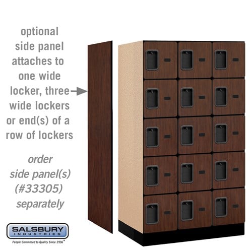Designer Wood Locker — 5 Tier, 3 Wide