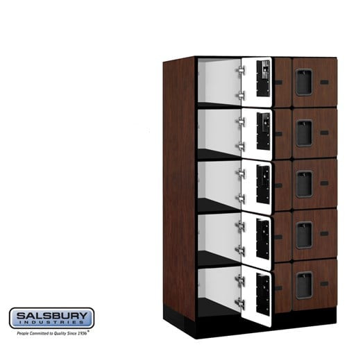 Designer Wood Locker — 5 Tier, 3 Wide
