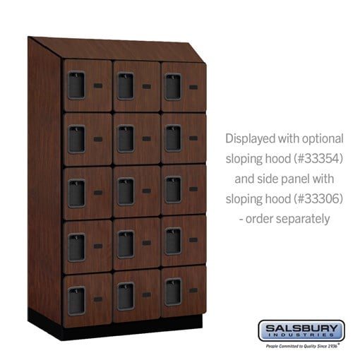Designer Wood Locker — 5 Tier, 3 Wide