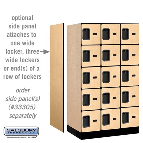 Designer Wood Locker — 5 Tier, 3 Wide