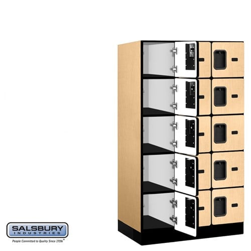 Designer Wood Locker — 5 Tier, 3 Wide