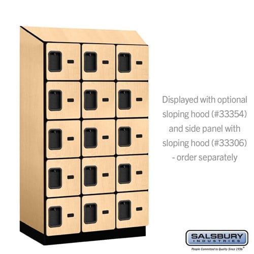 Designer Wood Locker — 5 Tier, 3 Wide