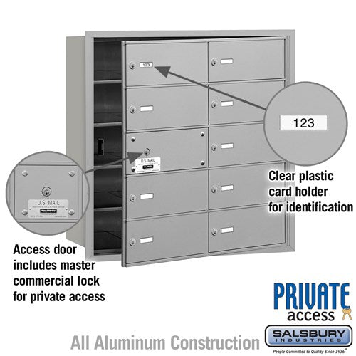 4B+ Horizontal Mailbox with 10 B Doors