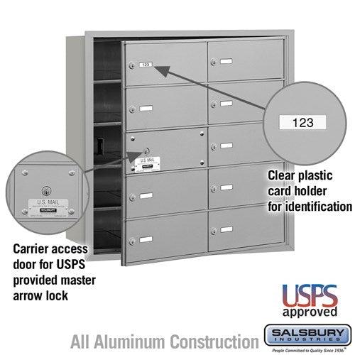 4B+ Horizontal Mailbox with USPS Access [10 B Doors] - Your Locker Store