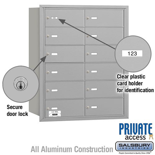 4B+ Horizontal Mailbox with 12 B Doors