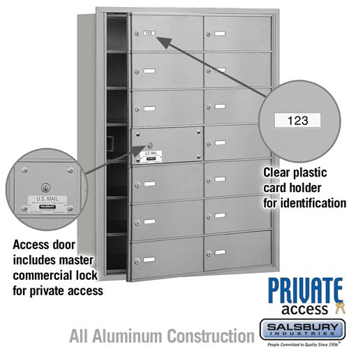 4B+ Horizontal Mailbox with 14 B Doors