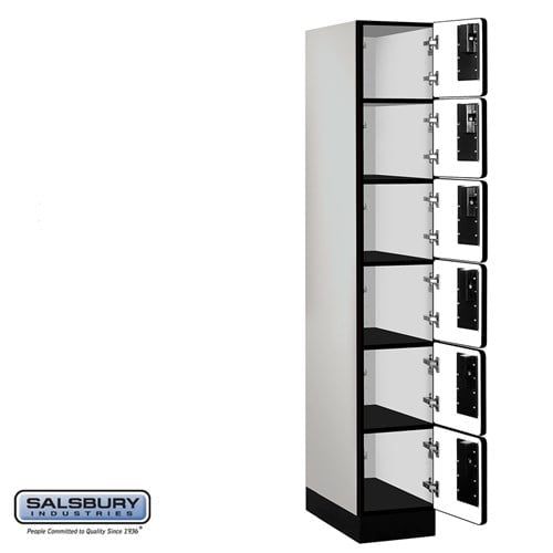Designer Wood Locker — 6 Tier, 1 Wide