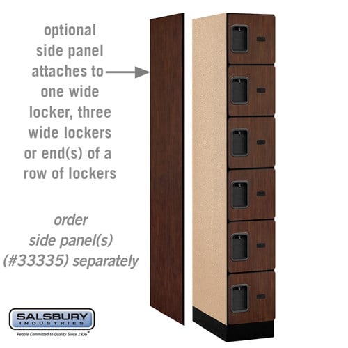 Designer Wood Locker — 6 Tier, 1 Wide