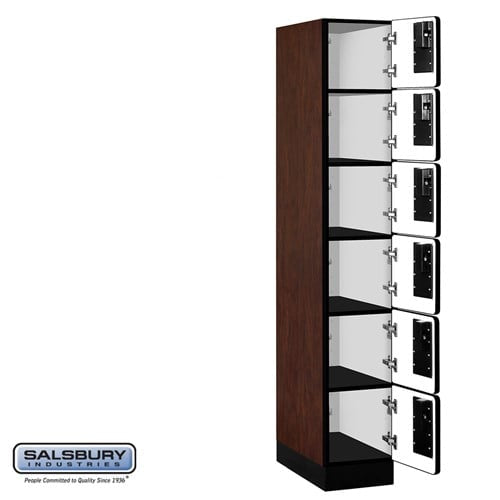 Designer Wood Locker — 6 Tier, 1 Wide