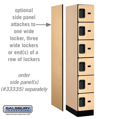 Designer Wood Locker — 6 Tier, 1 Wide
