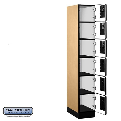 Designer Wood Locker — 6 Tier, 1 Wide