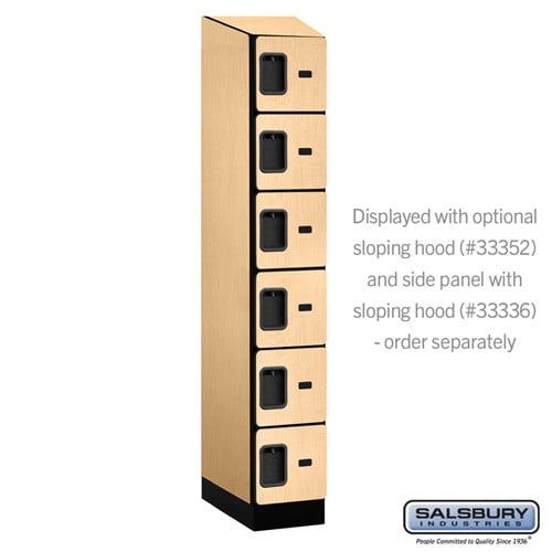 Designer Wood Locker — 6 Tier, 1 Wide