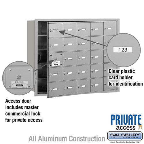 4B+ Horizontal Mailbox with 25 A Doors