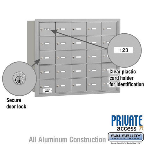 4B+ Horizontal Mailbox with 25 A Doors